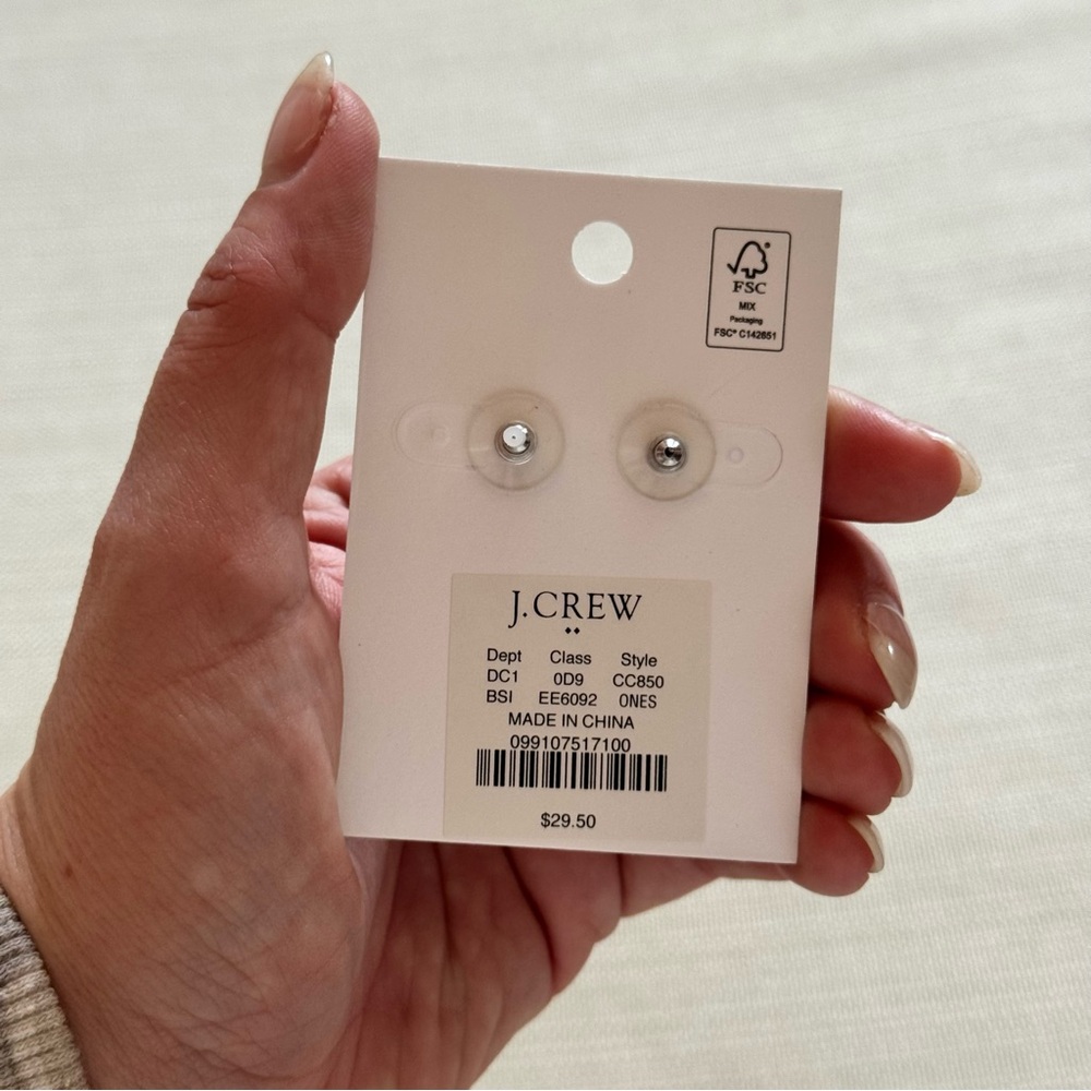 J. Crew Silver Stud Earrings - Picture 2 of 2